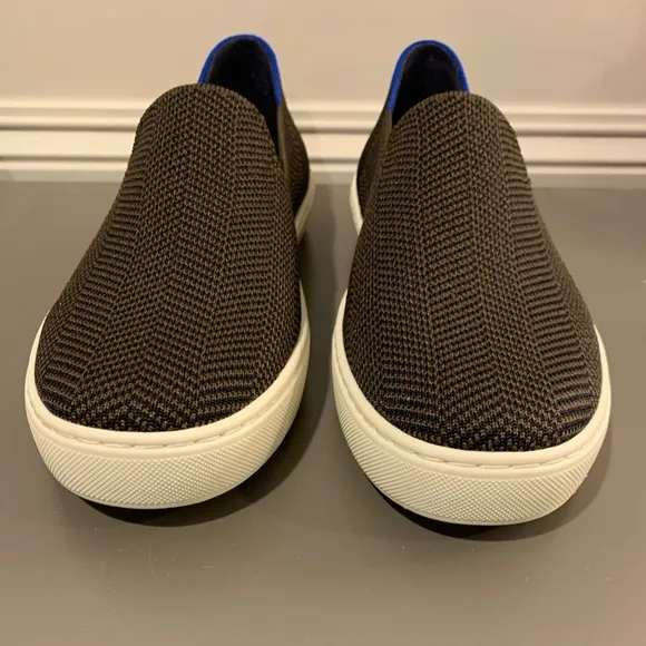 Rothy’s The Original Slip On Sneaker in Dark Brown Herringbone