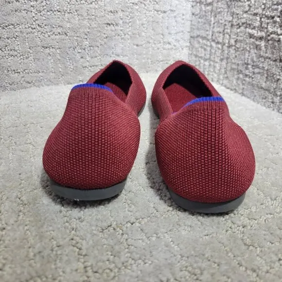 Rothy's The Point Red Cinnamon Pointed Toe Slip On Flat Shoes Multiple Sizes