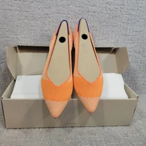 ROTHY'S The Point Womens Size 8.5 Sherbet Flat Ballet Slip On Pointed Toe Shoes