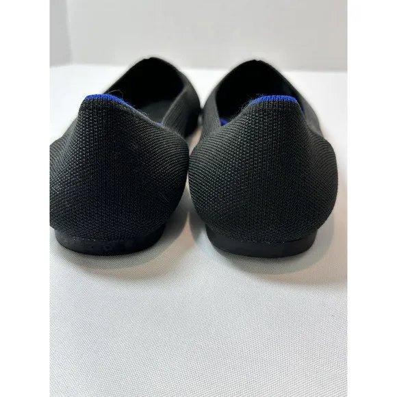 Rothy's The Point Women's Size US 11.5 Black Pointed Toe Flat Slip on Shoes