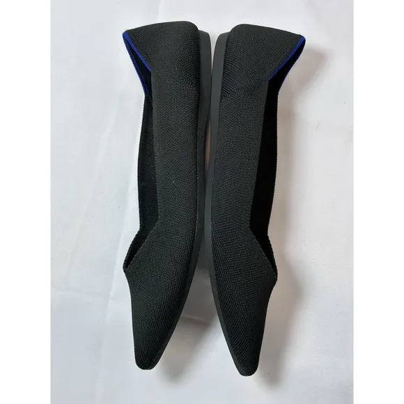 Rothy's The Point Women's Size US 11.5 Black Pointed Toe Flat Slip on Shoes
