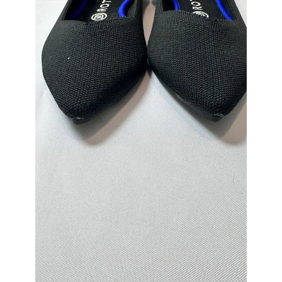 Rothy's The Point Women's Size US 11.5 Black Pointed Toe Flat Slip on Shoes