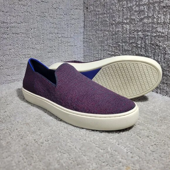 Rothy's The Sneaker Women’s Size 8.5 US Fig Python Purple Slip On Flat Shoes