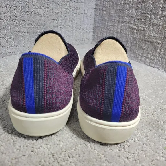 Rothy's The Sneaker Women’s Size 8.5 US Fig Python Purple Slip On Flat Shoes