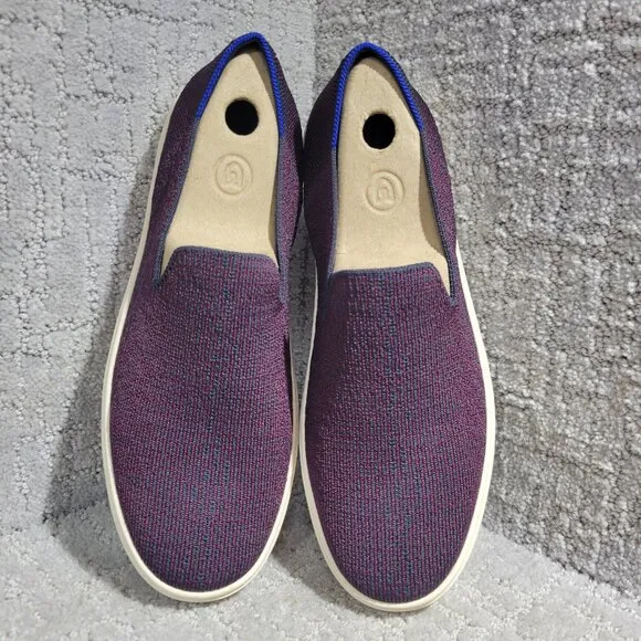 Rothy's The Sneaker Women’s Size 8.5 US Fig Python Purple Slip On Flat Shoes