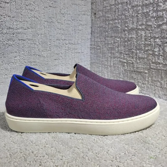 Rothy's The Sneaker Women’s Size 8.5 US Fig Python Purple Slip On Flat Shoes