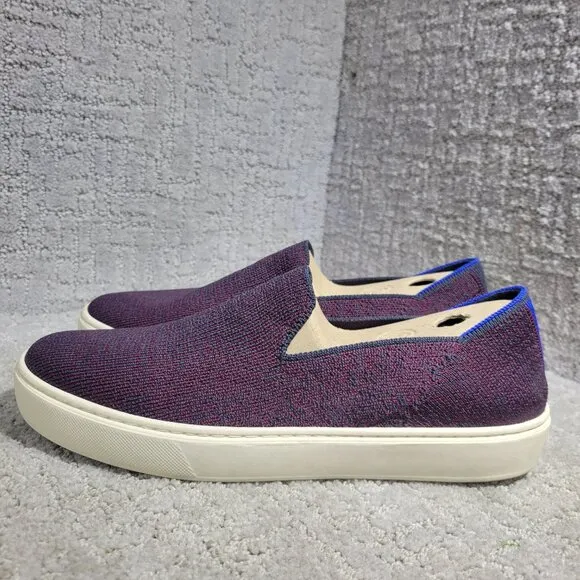 Rothy's The Sneaker Women’s Size 8.5 US Fig Python Purple Slip On Flat Shoes