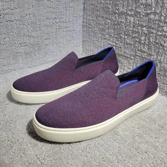 Rothy's The Sneaker Women’s Size 8.5 US Fig Python Purple Slip On Flat Shoes