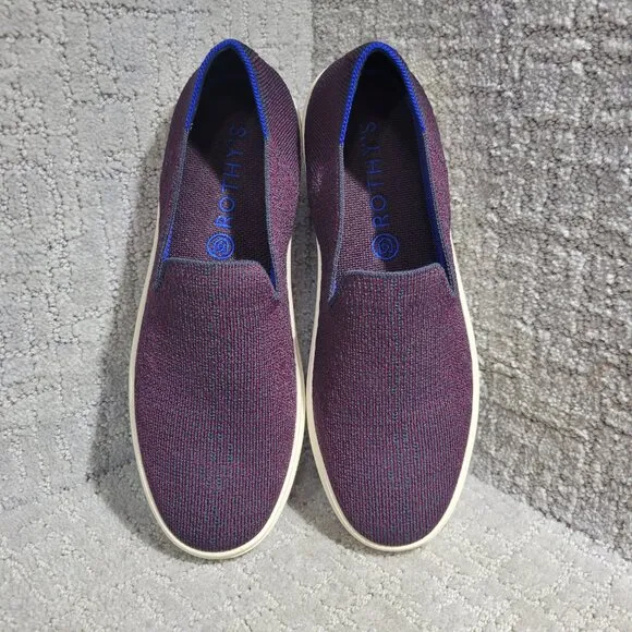 Rothy's The Sneaker Women’s Size 8.5 US Fig Python Purple Slip On Flat Shoes