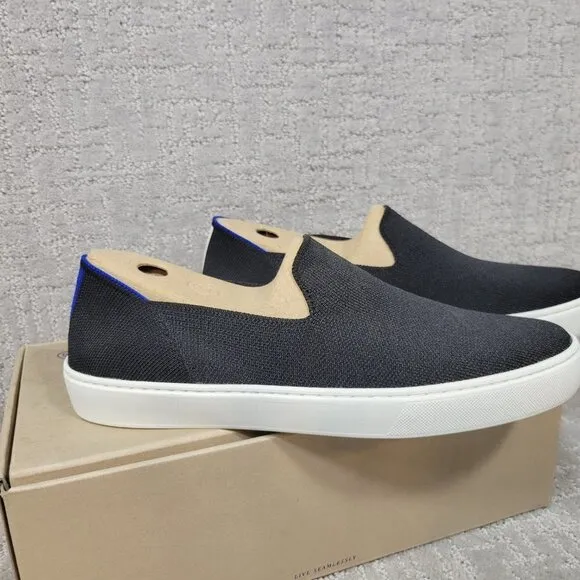 Rothy’s The Sneakers Women's Size US 10 Black Round Toe Slip On  Shoes NEW