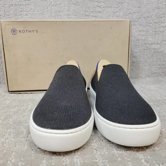 Rothy’s The Sneakers Women's Size US 10 Black Round Toe Slip On  Shoes NEW