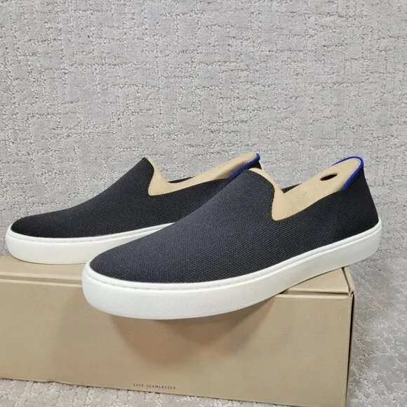 Rothy’s The Sneakers Women's Size US 10 Black Round Toe Slip On  Shoes NEW