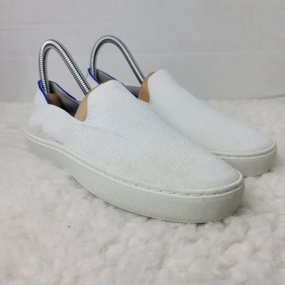 Rothys The Sneaker Womens Slip On Size 7 White Blue Black Shoes