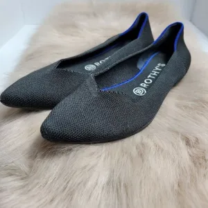 Rothy's The Point In Black In Blue Pointed Toe  Size 8