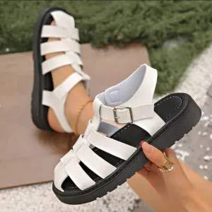Round Toe Platform Sandals