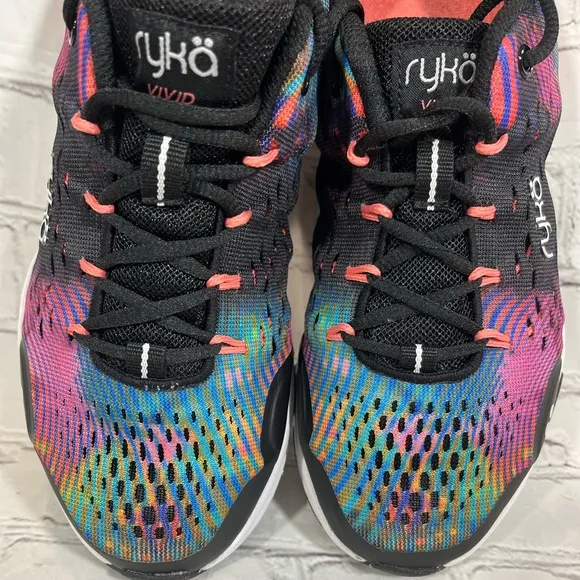 RYKA Vivid RZX Woman's Training Shoes/Sneakers Black Tie Dye-7