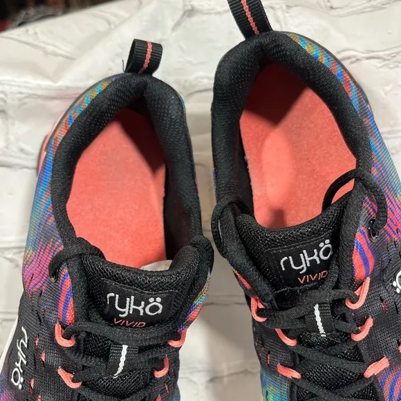 RYKA Vivid RZX Woman's Training Shoes/Sneakers Black Tie Dye-7