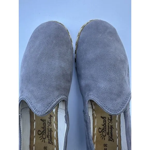 Sabah Women’s Size 39 US Sz 8.5 Slip On Shoes Gray Leather