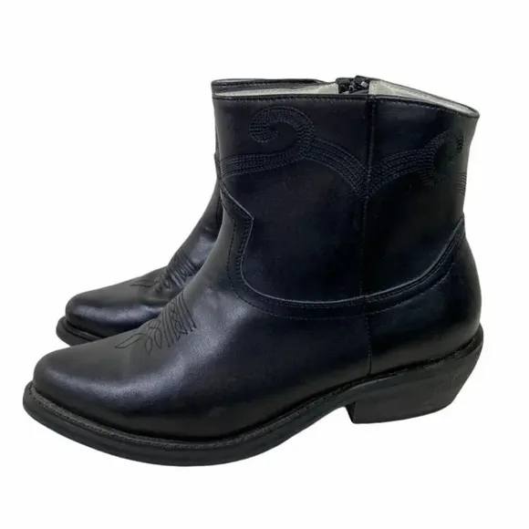 Saddle Tramp men’s 8.5W black‎ ankle cowboy boots
