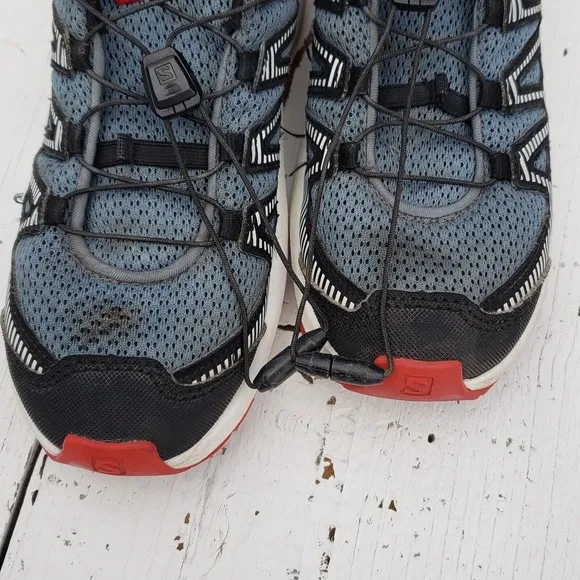 Salomon Contagrip Mens Blue Athletic Shoes Men's Size 5 Drawstring Ties