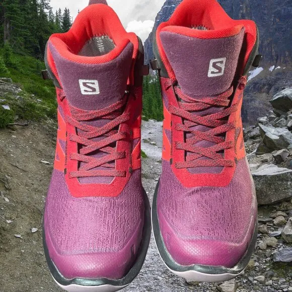 Salomon Out Pulse Mid GTX Women's Hiking Shoes Size 8 Waterproof Gore-Tex