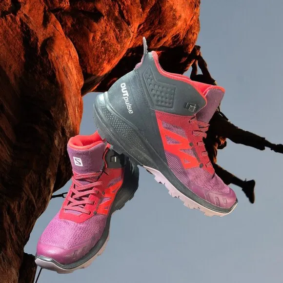 Salomon Out Pulse Mid GTX Women's Hiking Shoes Size 8 Waterproof Gore-Tex