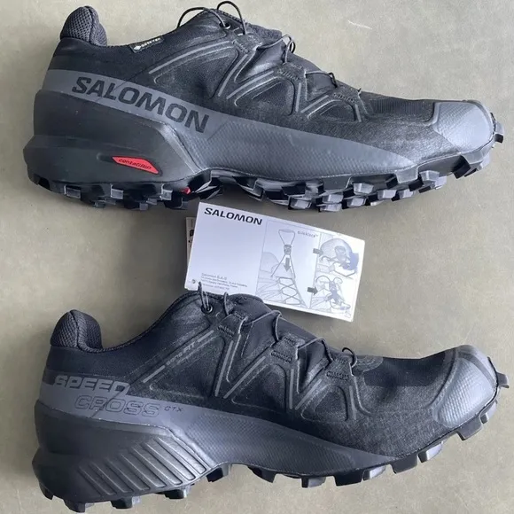 Salomon SpeedCross GTX  Mens Gore-Tex Trail Shoes Black 475690
