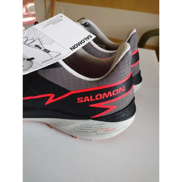 Salomon‎ Thundercross Gray Neon Running Shoes Woman's 11.5 Sneakers 473826