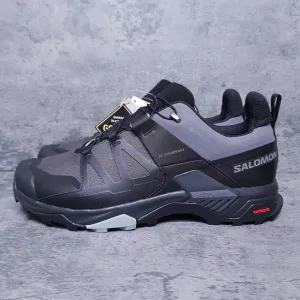 SALOMON X Ultra 4 Wide GTX Gore Tex Hiking Shoes Mens 11.5 EE Black Grey