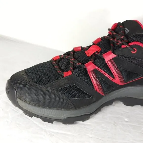 Salomon Women's Impala US 8 Black Barberry Low Top Lace-Up Hiking Shoes