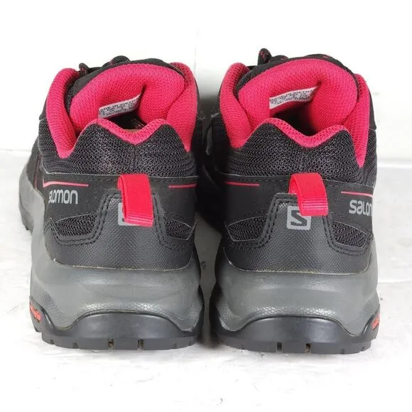 Salomon Women's Impala US 8 Black Barberry Low Top Lace-Up Hiking Shoes
