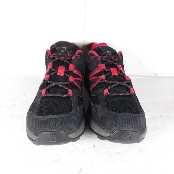 Salomon Women's Impala US 8 Black Barberry Low Top Lace-Up Hiking Shoes