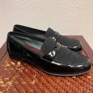 Salvatore Ferragamo Patent Leather Tuxedo Slip On Loafer Size 11 EE