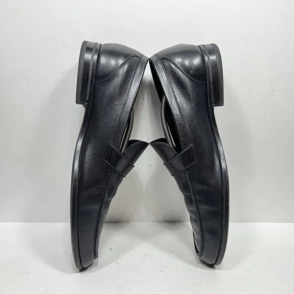 Salvatore Ferragamo Tazio Black Leather Loafers Men’s Size 13 D Shoes Slip On