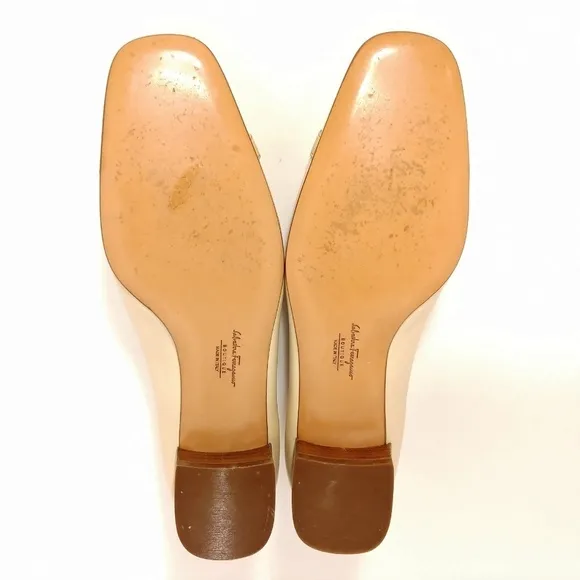 Salvatore Ferragamo Vintage Luxury Cap Toe Flats Sz 8.5 Narrow