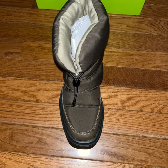Sam Edelman Lakyn Nylon &amp; Leather Boots Women’s Size 5 Alpine Green Looks Brown