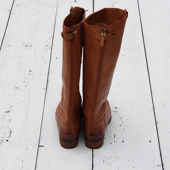 Sam Edelman Penny Tall Shaft Boots Whiskey Brown Women Sz 4.5/ EU 34.5