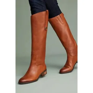 Sam Edelman Penny Tall Shaft Boots Whiskey Brown Women Sz 4.5/ EU 34.5
