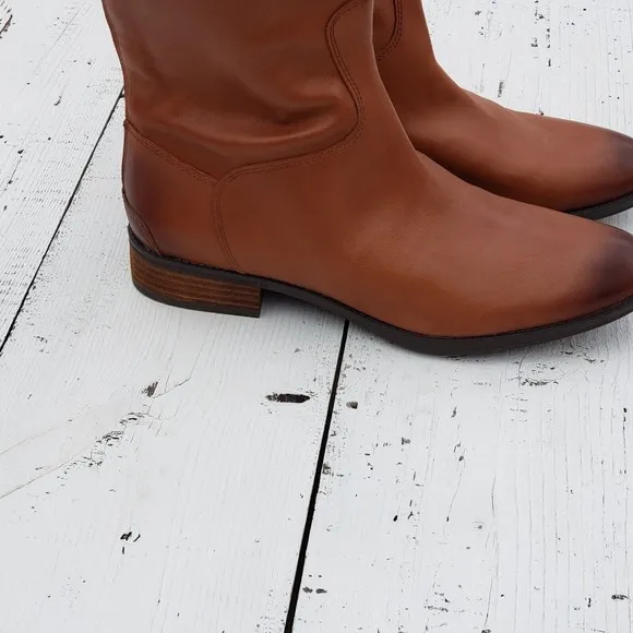 Sam Edelman Penny Tall Shaft Boots Whiskey Brown Women Sz 4.5/ EU 34.5