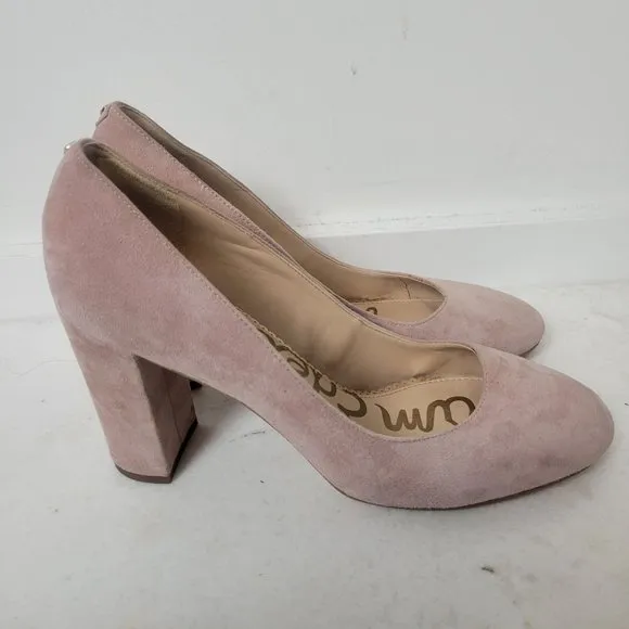 Sam Edelman Shoes Stillson Dusty Rose Suede Round Toe Block Heel 9