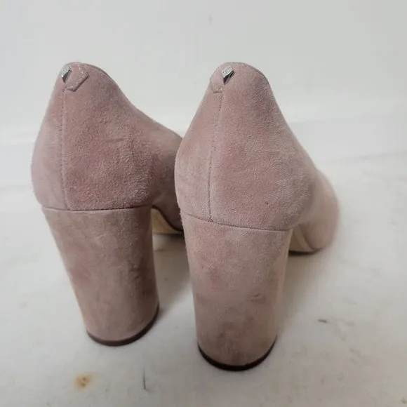 Sam Edelman Shoes Stillson Dusty Rose Suede Round Toe Block Heel 9