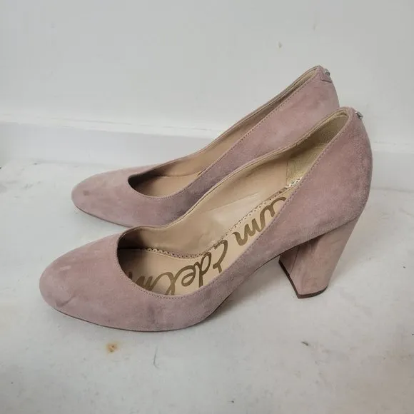 Sam Edelman Shoes Stillson Dusty Rose Suede Round Toe Block Heel 9