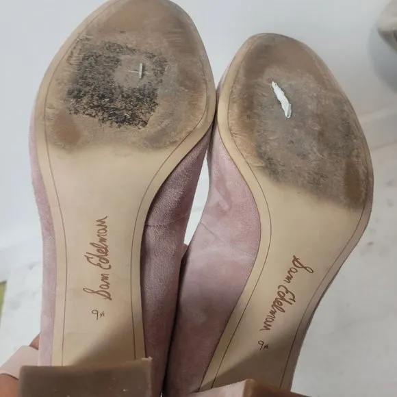 Sam Edelman Shoes Stillson Dusty Rose Suede Round Toe Block Heel 9