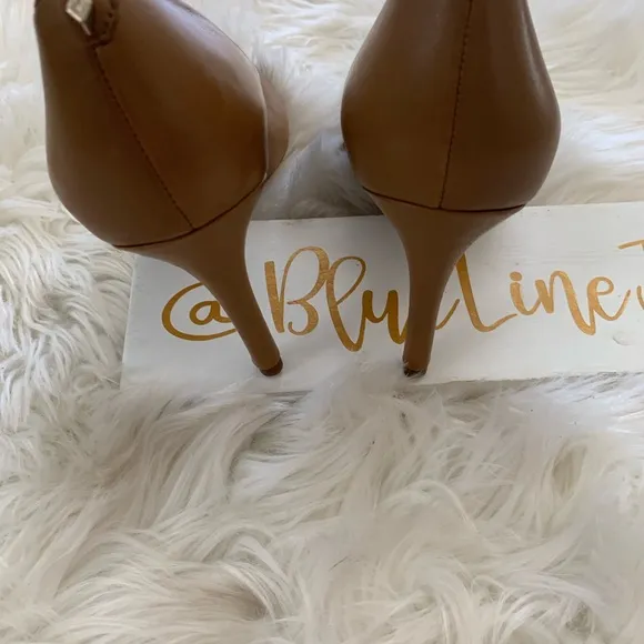 Sam Edelman Tan Leather Margie Pointy Toe Heels