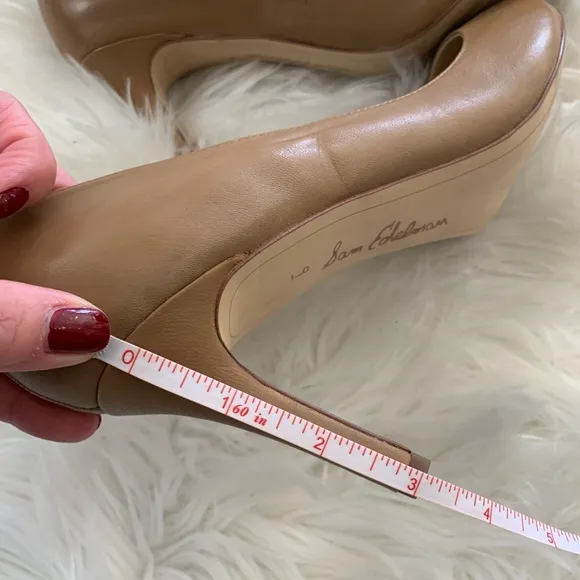 Sam Edelman Tan Leather Margie Pointy Toe Heels