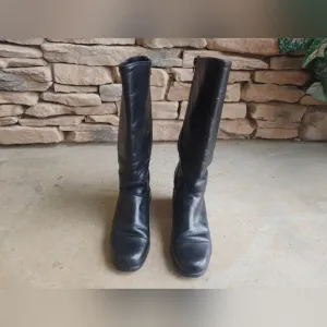 Santana Canada Black Leather Waterproof Knee Riding Boots