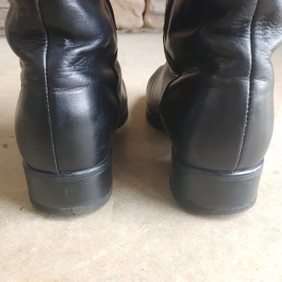 Santana Canada Black Leather Waterproof Knee Riding Boots