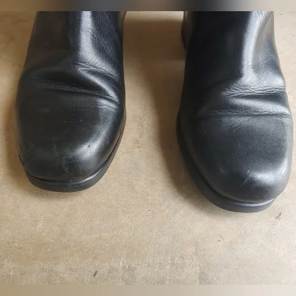 Santana Canada Black Leather Waterproof Knee Riding Boots
