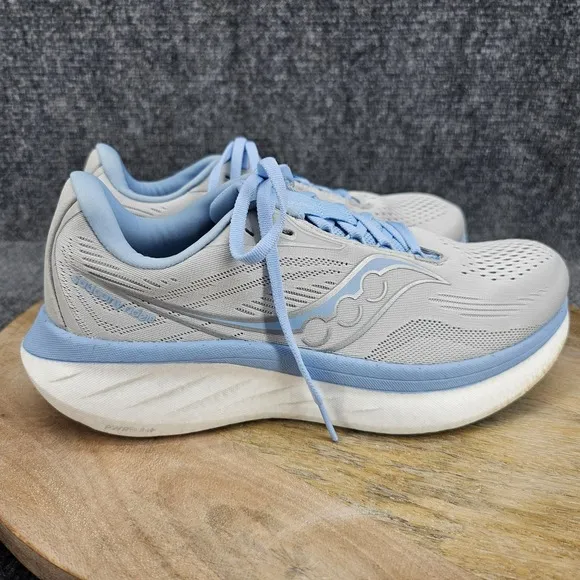 Saucony Ride 18 Womens Size 9.5 Gray Low Top Athletic Running Shoes S11000-105
