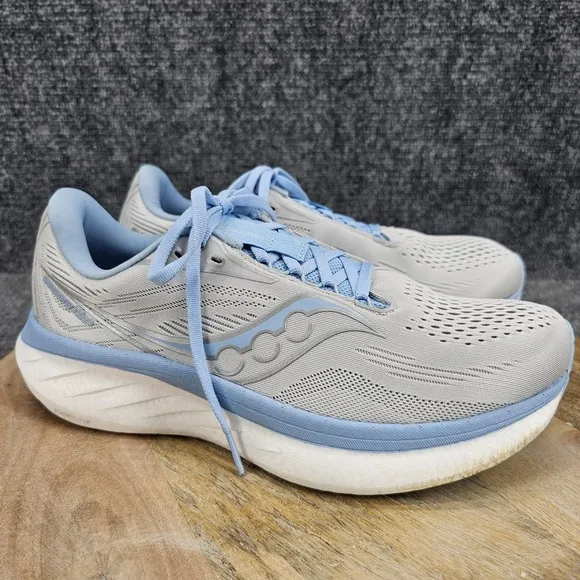 Saucony Ride 18 Womens Size 9.5 Gray Low Top Athletic Running Shoes S11000-105